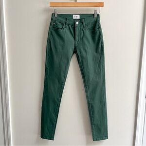 [hudson] natalie mid-rise coated sateen ankle skinny jeans green 23
